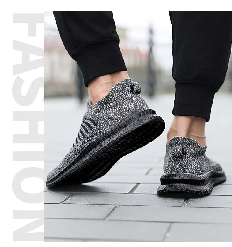 Men Shoes Breathable Men's Sneakers Comfortable Running Shoes Tenis Outdoor Slip On Walking Sneakers Sock Jogging Shoes