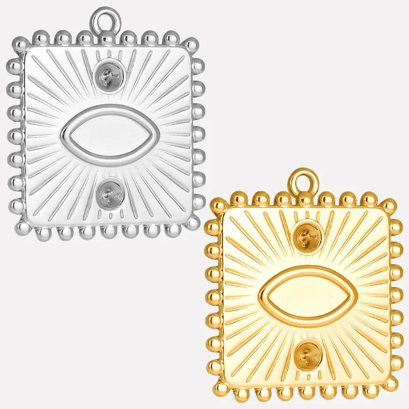 6pcs/Mix Classic Gold/Silver Color Heart Shaped Cross Irregular Shaped Pendant Stainless Steel Diy Women Necklace Accessories