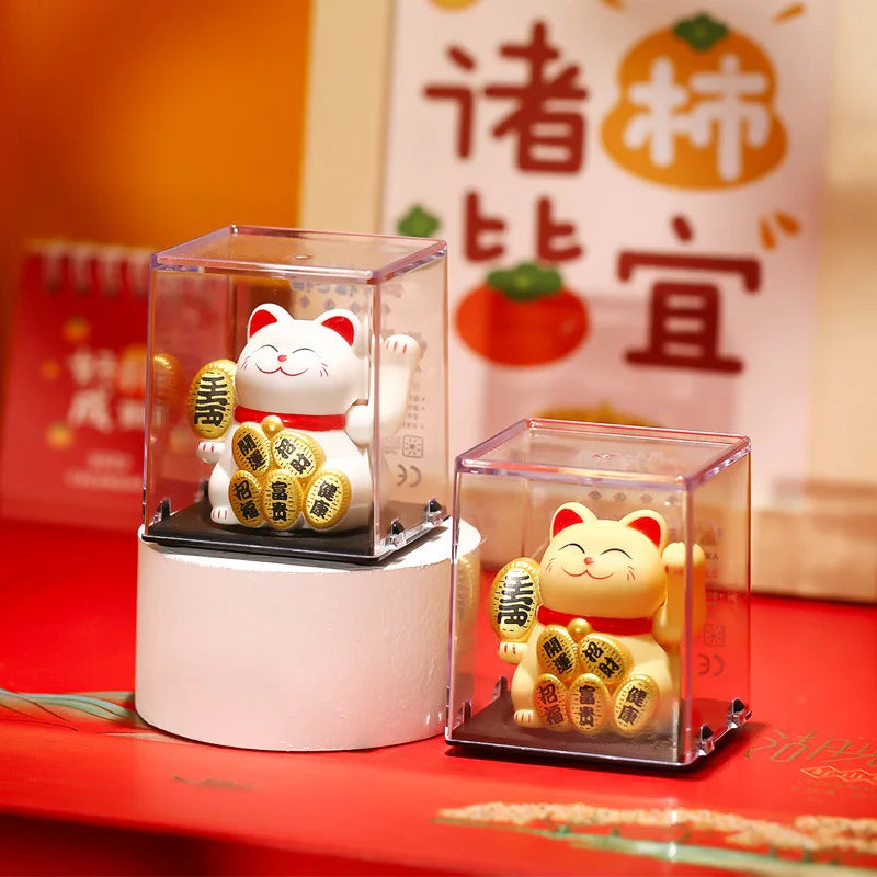Solar Luck Cat Waving Cat Solar Powered Cat Solar Powered Cute Waving Cat Good Luck Wealth Welcoming Cats Home Display Car Decor