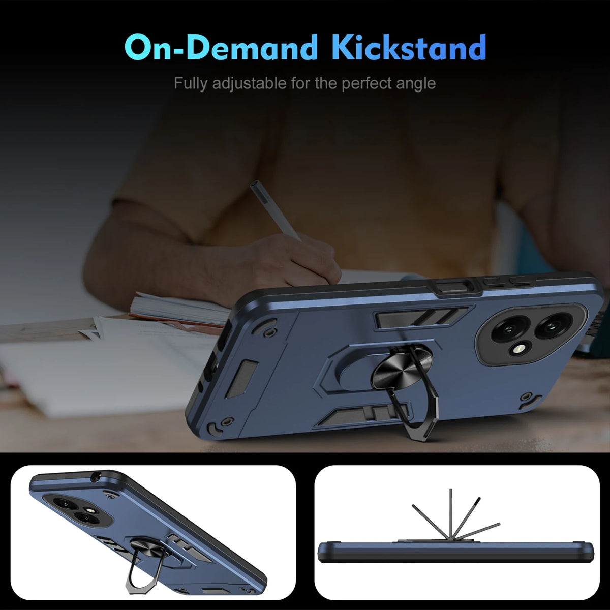 Military Armor Shockproof Case for Honor 400 Pro 400 Lite 5G Protective Cover Ring Stand Holder Fundas Coque