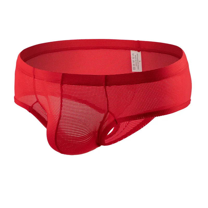 Mens Sexy Mini Boxers Breathable Hole Design Half Back Coverage Fitness Casual Sweat Absorbing All Seasons Daily Sport Wear