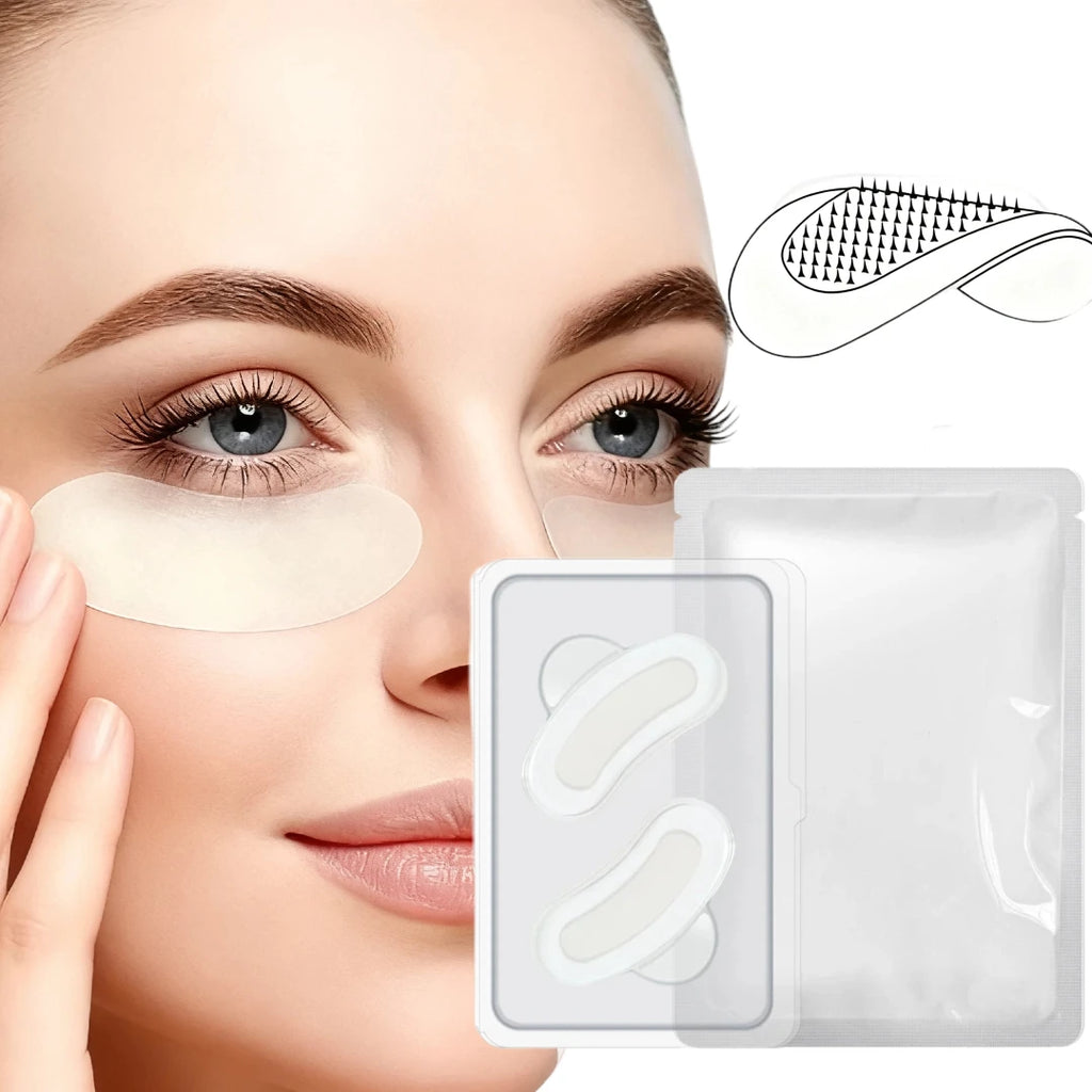 6pcs/3 Pairs Hyaluronic Acid Micro-needle Patches, Dermabrasion Facial Patches - 0.3mm Needle Length