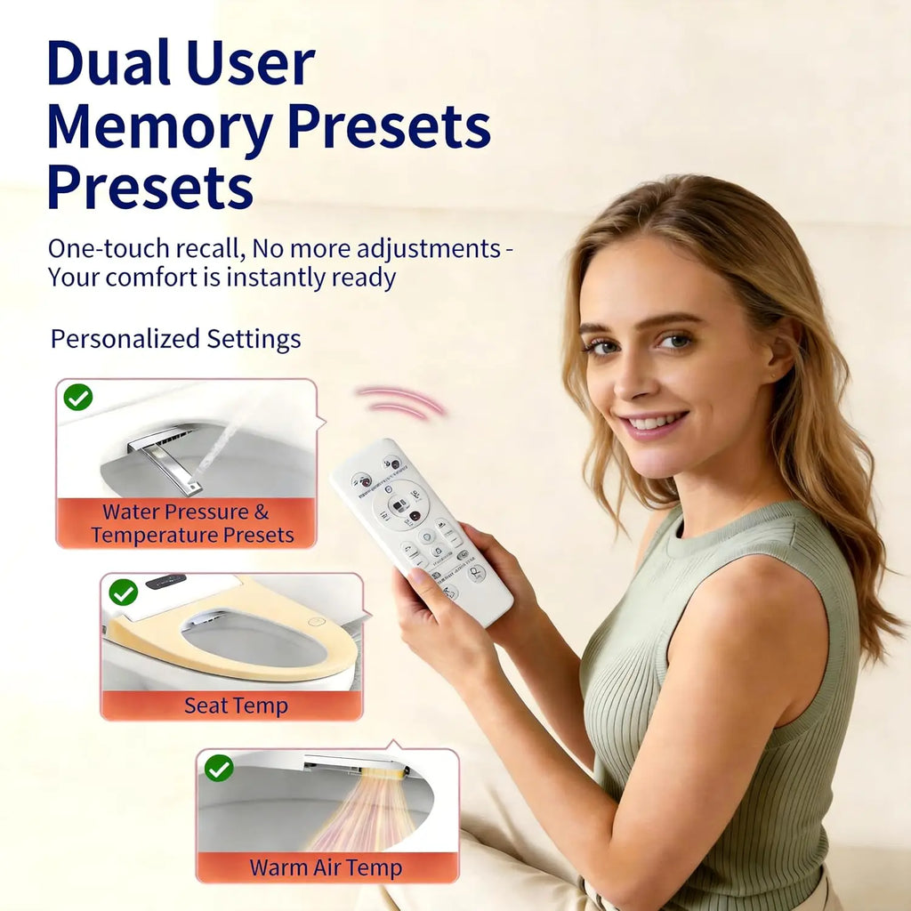 Smart Toilet with Bidet Built in, UV Self-Clean Nozzle, Auto Open Close, Customized