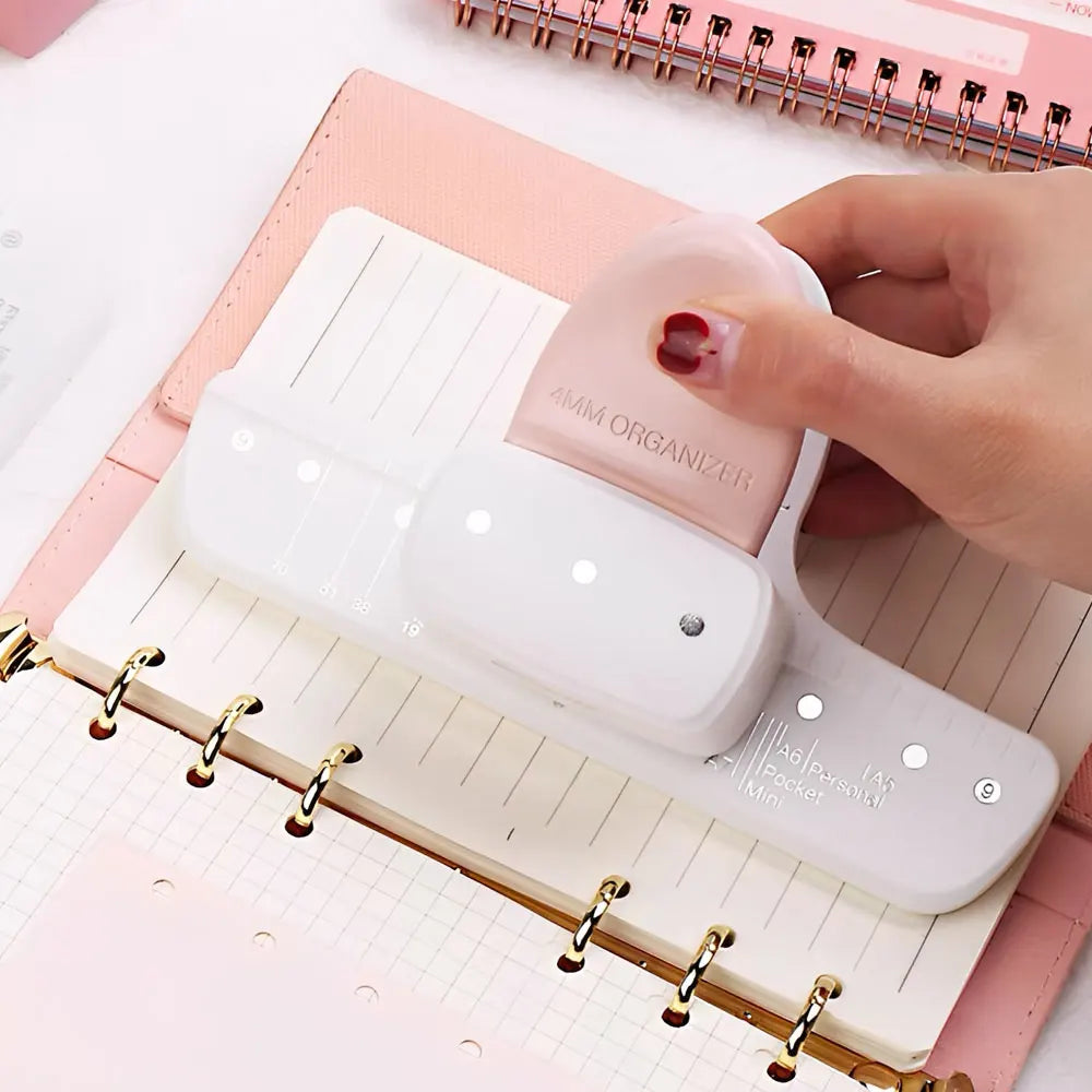 1PC 3-Hole Punch, 4mm Loose-Leaf Punch, Universal A5/A6/A7 Paper, Suitable for DIY Scrapbooks and Notebooks.