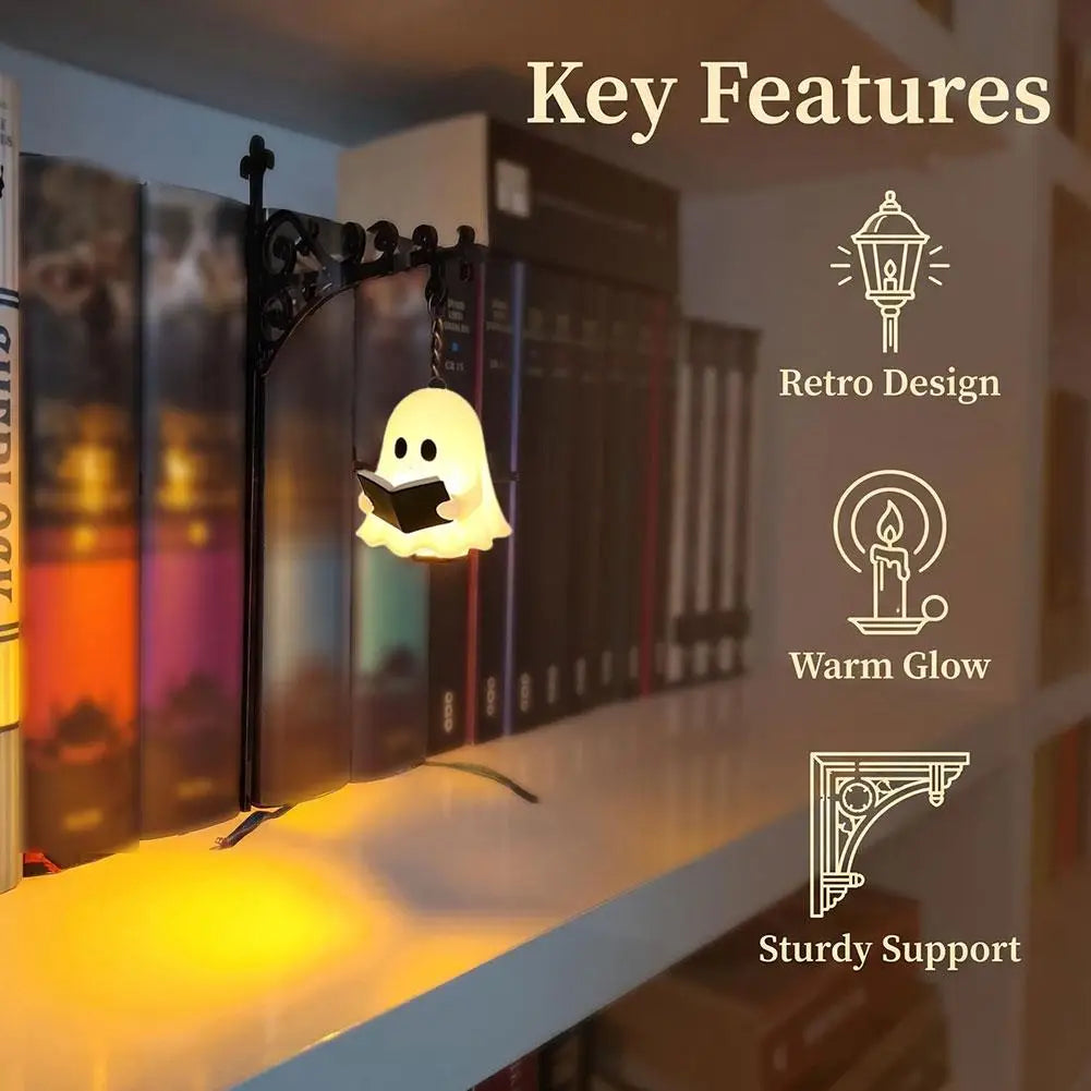 Library Lantern Decorative Bookshelf Lighting Retro Library Lantern Bookshelf Lamp Multifunctional Warm LED Nightlight Ornament