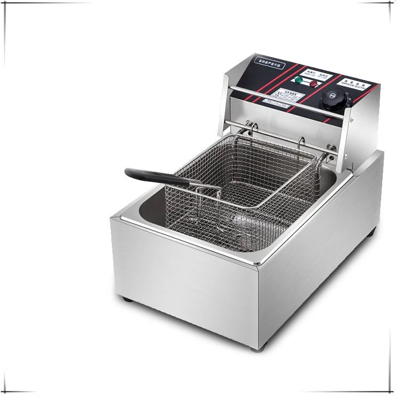 Commercial Desktop Stainless Steel Deep Fryer Western Kitchen French Fries Machine Fried Chicken Oven Electric Frying Oven