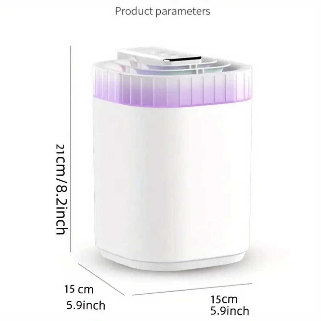 Humidificador de ar ultrassónico de 3L com névoa fria, luz noturna e três bicos, humidificador aromático USB silencioso para casa