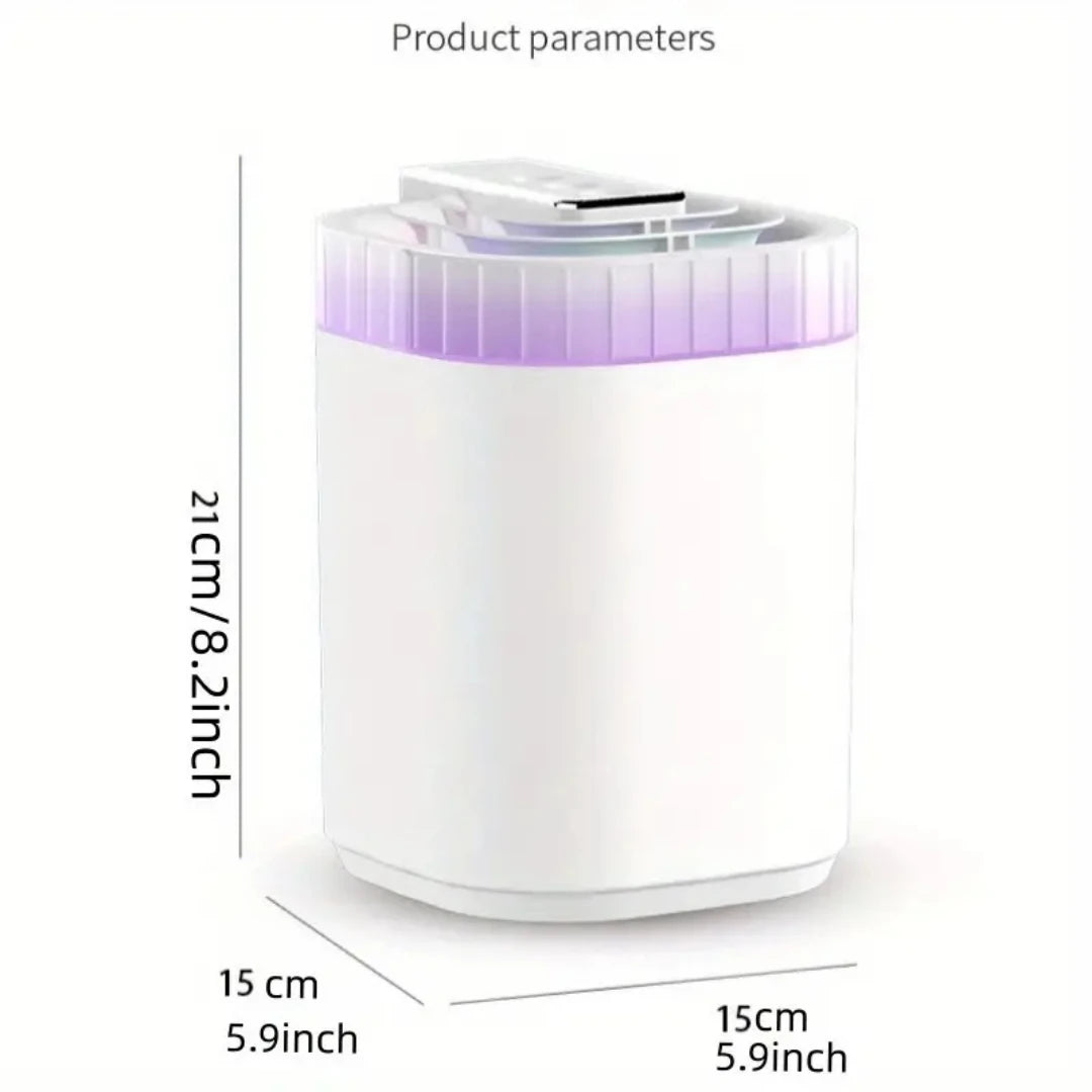 Humidificador de ar ultrassónico de 3L com névoa fria, luz noturna e três bicos, humidificador aromático USB silencioso para casa