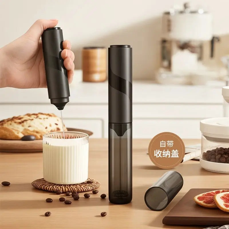 Hand-Held Electric Milk Foam Maker Coffee Mixer Kitchen Strong Egg Beater Mixer Battery AA Powered