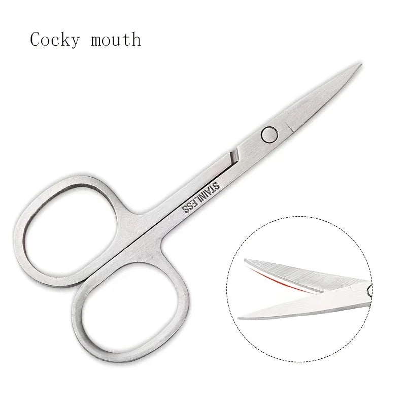 Small Stainless Steel Scissors For Nails, Eyebrow And Nose Hair Scissors, Nail Trimmers, Facial Trimmers, Makeup And Beauty Tool