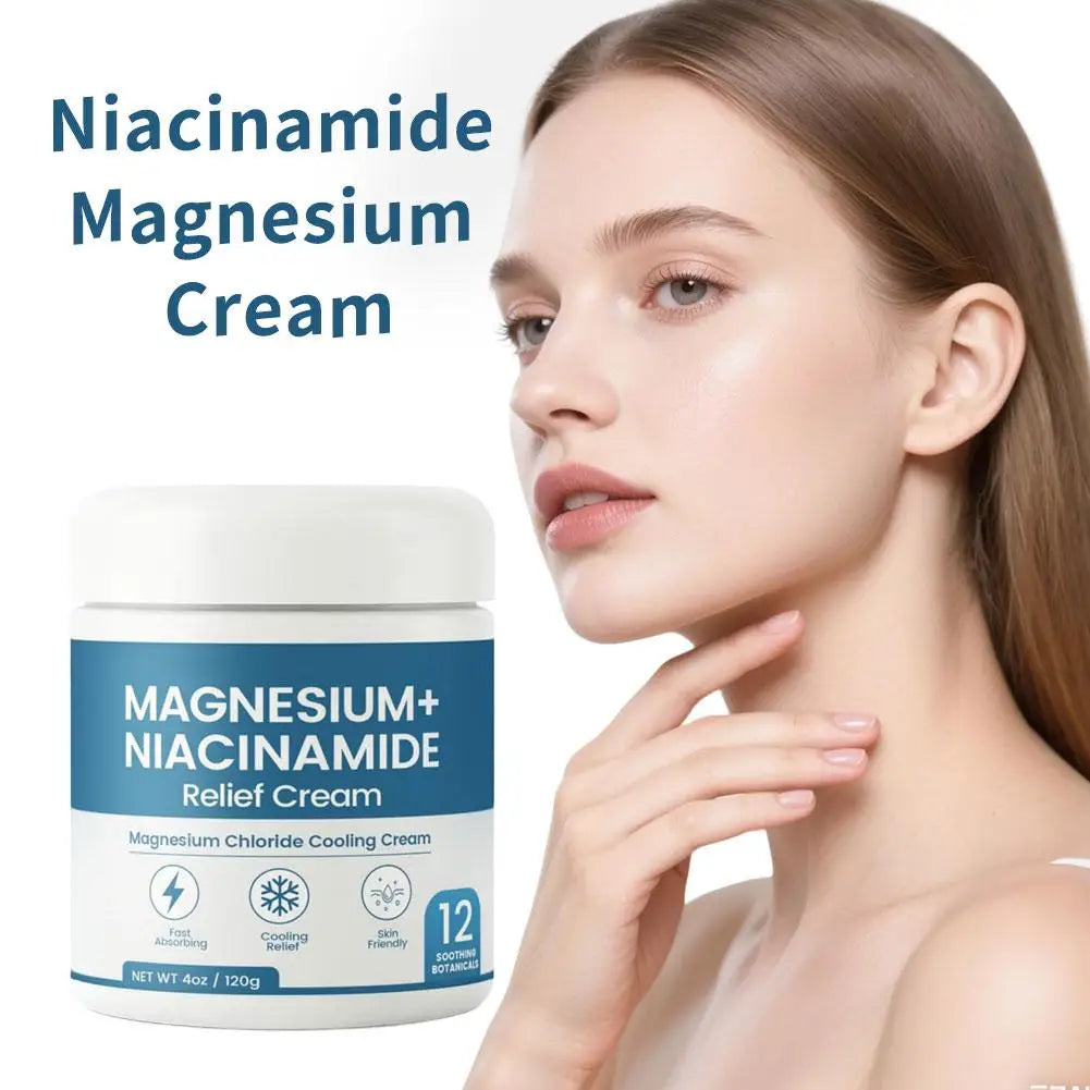 Niacinamide Magnesium Relief Body Cream Alcohol-Free Hydrating Repair Lotion For All Skin Types Sensitive Dry Skin Care