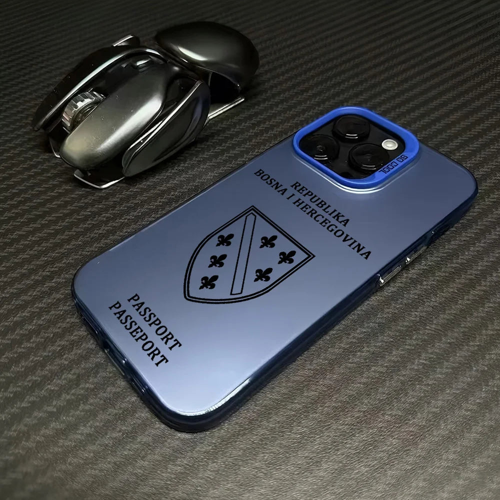 Bosnia and Herzegovina Passport Phone Case For iPhone 17 16e 16 15 14 13 12 11 mini Pro Max X XR 8 7 Air Plus Anti  Matte  Cover