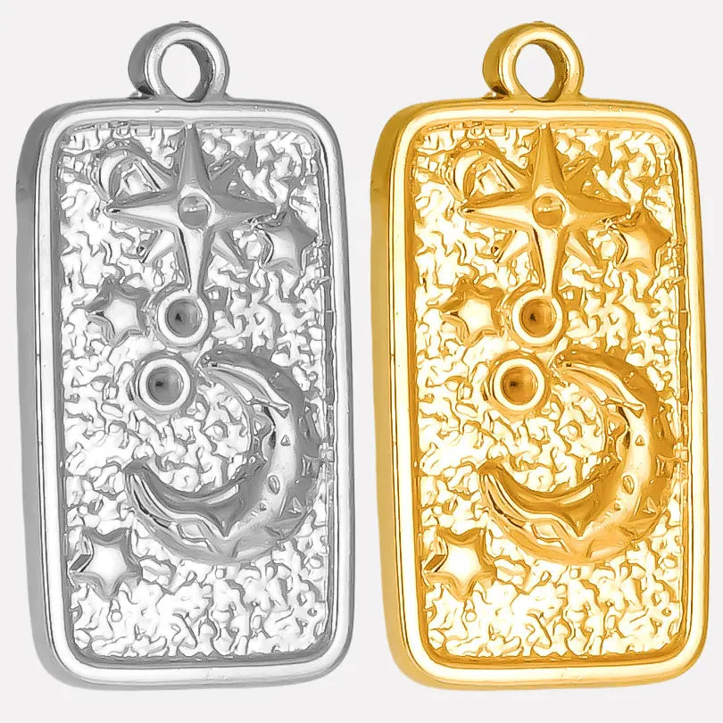 6pcs/Mix Classic Gold/Silver Color Heart Shaped Cross Irregular Shaped Pendant Stainless Steel Diy Women Necklace Accessories