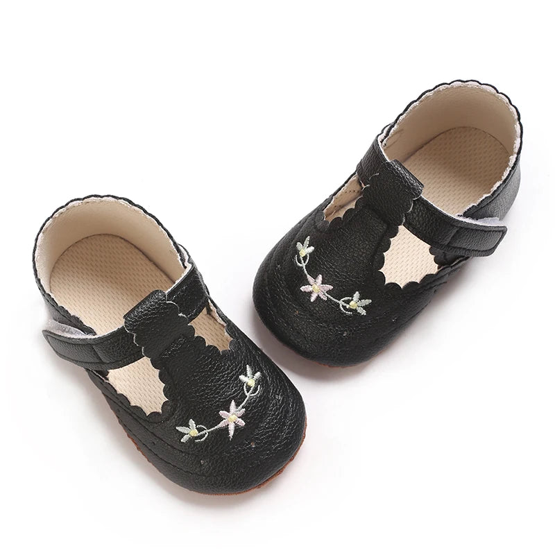 0-18M Baby Girl Princess Shoes Cute Printed Soft Cloth Bottom Anti slip Spring and Autumn Princess Shoes First Step Shoes