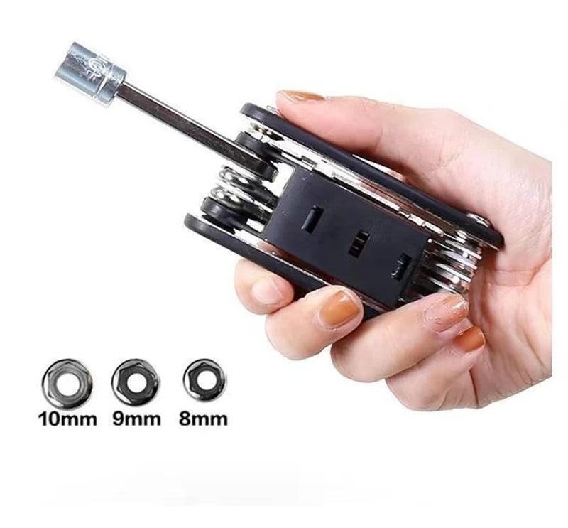 16-in-1 Socket Wrench Set, Non-Slip Rotating Head. Durable Stainless Steel for Home & Car Repairs. Easy & Universal Tool.