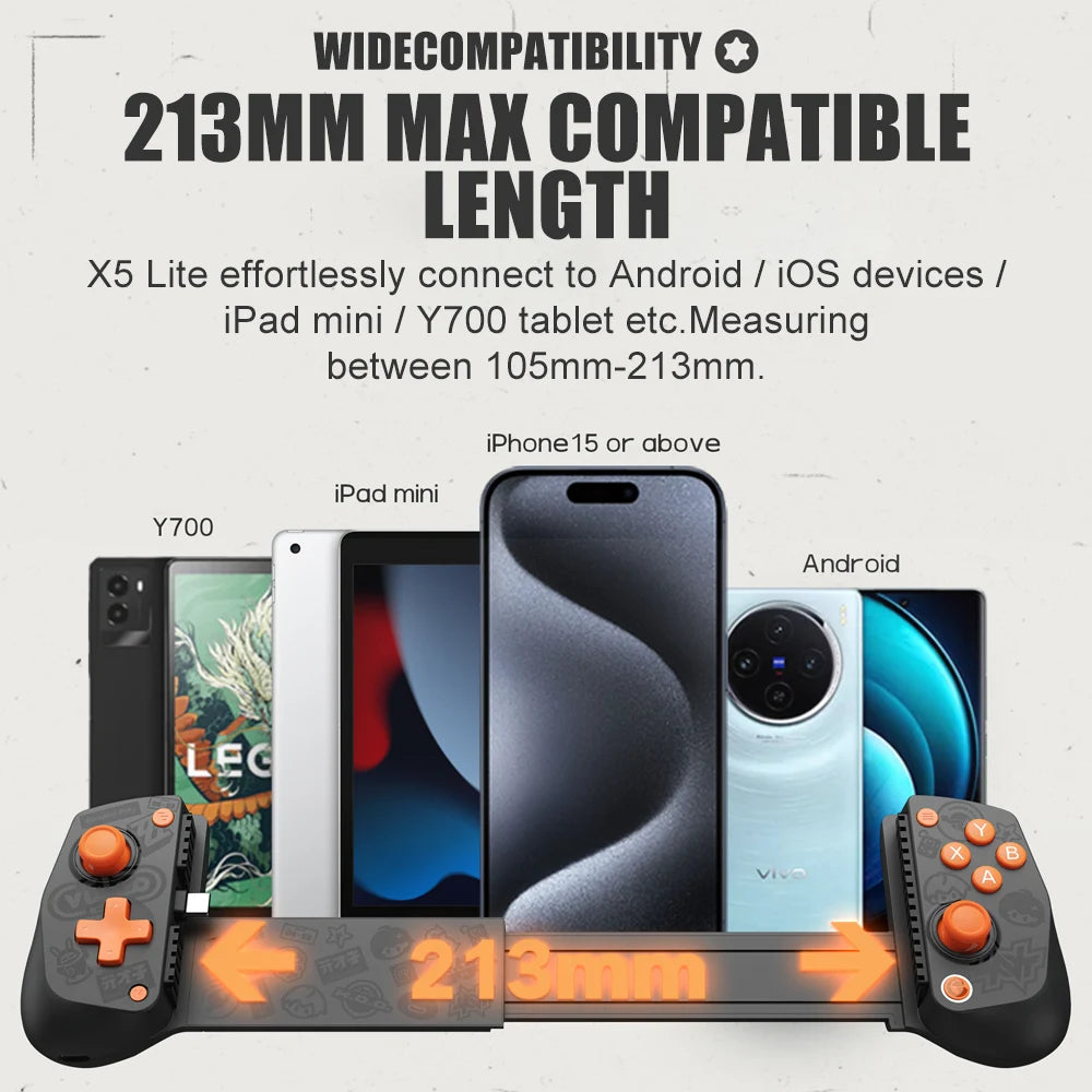 Comando para Telemóvel GameSir X5 Lite Zenless Zone Zero Edition para iPhone 17 16 15, Android, iPad Mini e Tablet Y700