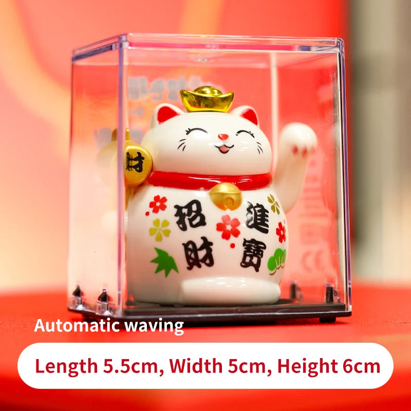 Solar Luck Cat Waving Cat Solar Powered Cat Solar Powered Cute Waving Cat Good Luck Wealth Welcoming Cats Home Display Car Decor
