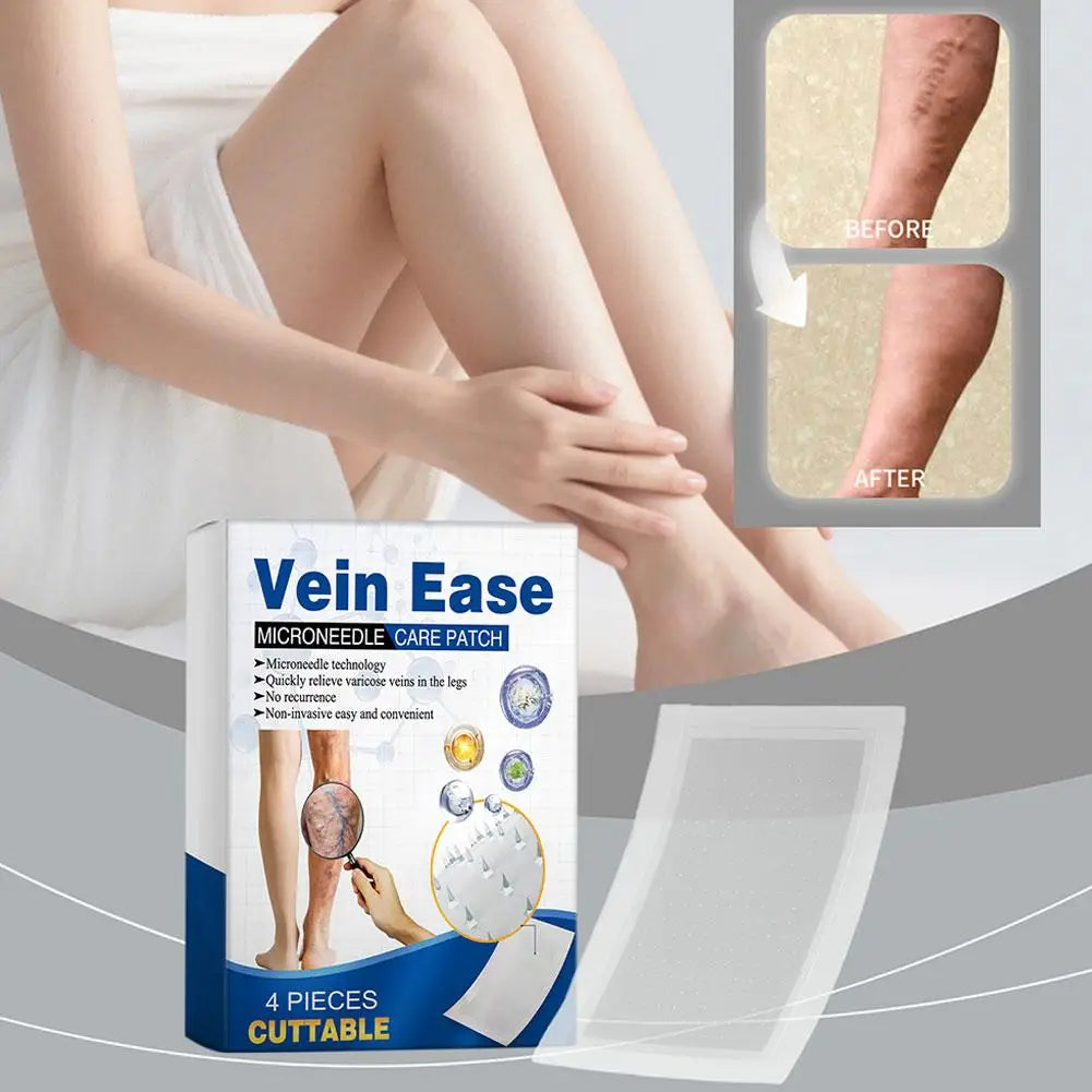 4pcs 0.2mm Leg care patches Microneedle Patch Set Flexible Fit Promotes Blood Circulation for Easy and Convenient Daily Leg Care