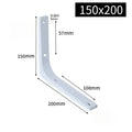 L-Shaped Floating Shelf Brackets - Heavy Duty Stainless Steel Wall Mount, Black/White Modern Industrial Supports