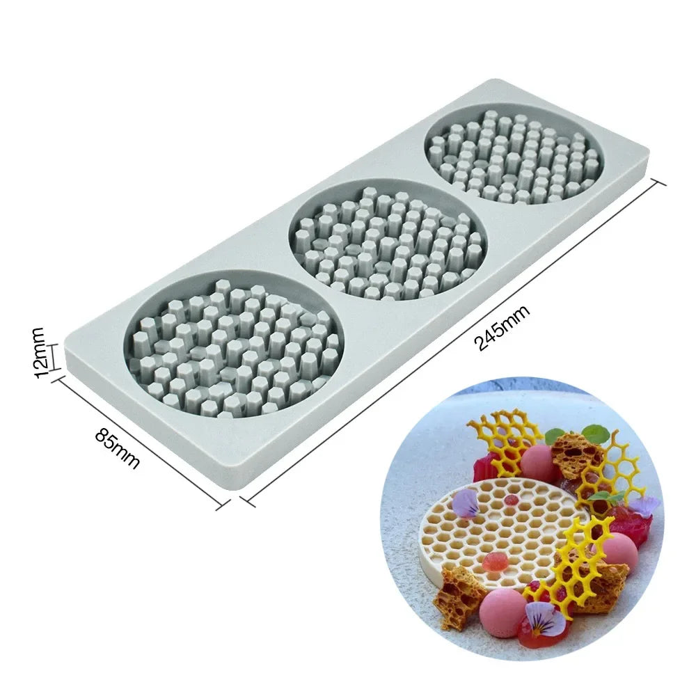 Honeycomb Mousse Cake Mold DIY Chocolate French Dessert Decoration Baking Silicone Mold Kitchen Baking Tool