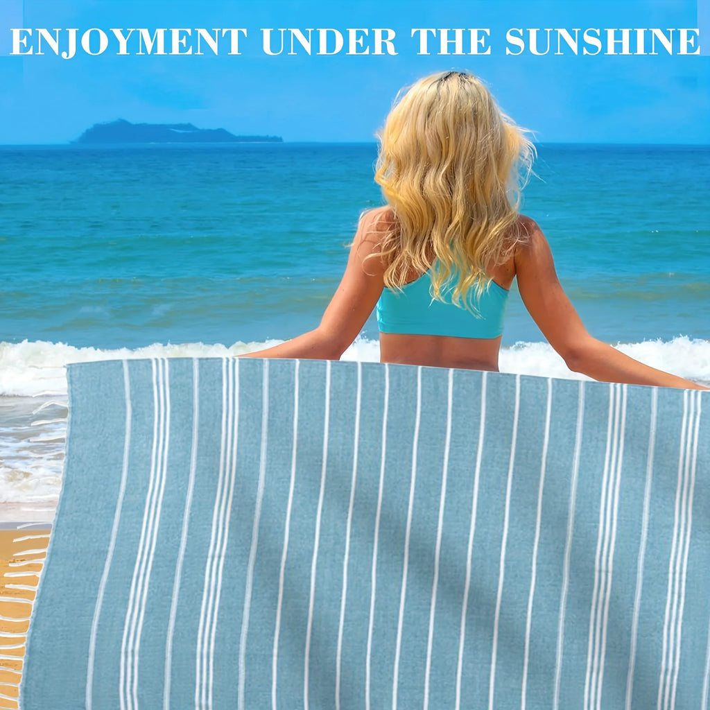 Turkish Beach Towel 90*180CM Sauna Spa Gym sports Fitness Fringed Bath Towel kitchen Soft Absorbent Quick drying towels