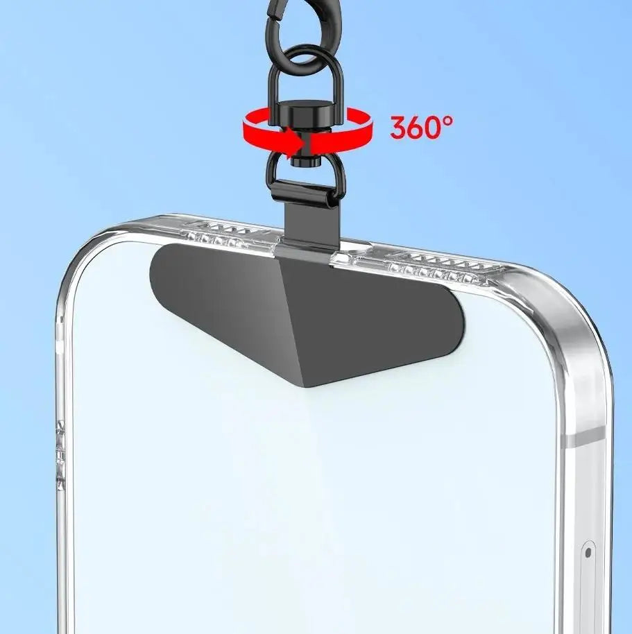 360° Rotation Metal Steel Phone Tether DYM Cell Phone Lanyard Patch Gasket Universal Cellphone Lanyard Safety Connecter Piece