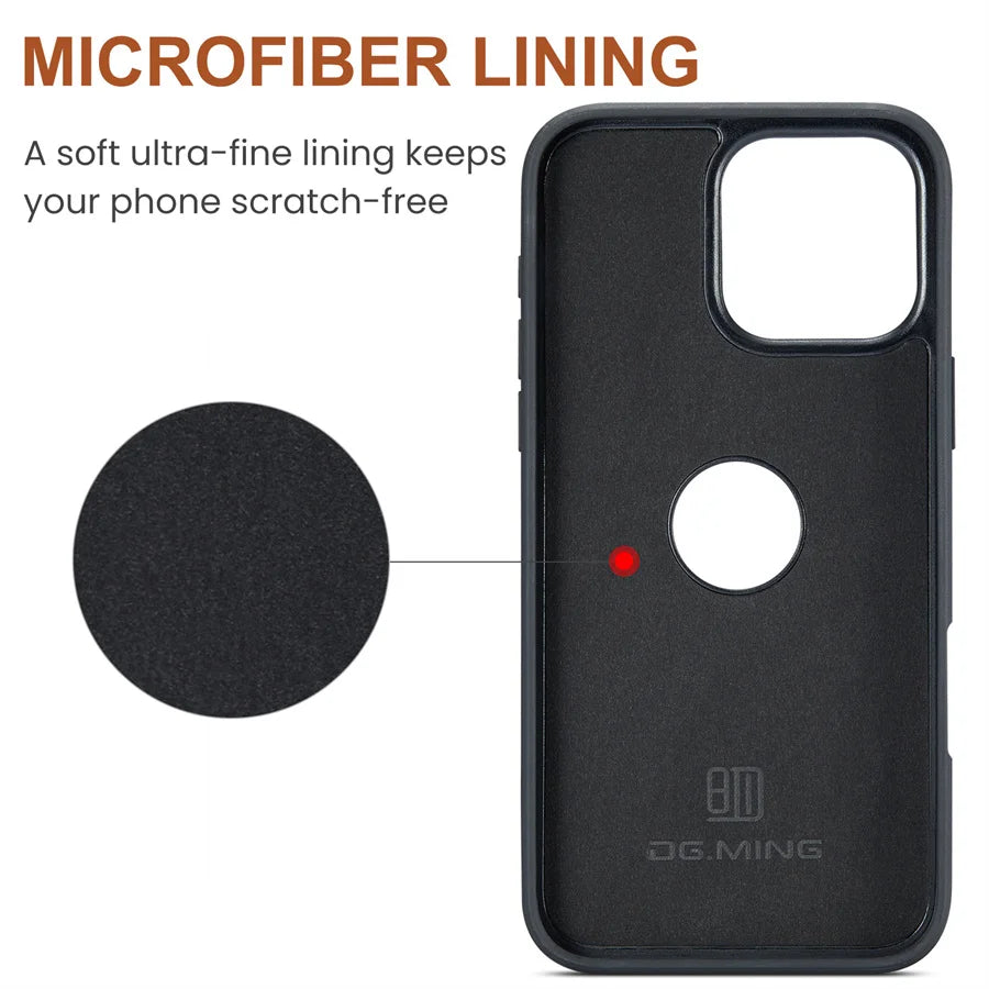 Luxury Strong Magnetic Leather Case for iPhone 16 Pro Max 17 Air 15 14 Plus 13 12 11 Logo View Wireless Macsafe Magsafe Cover