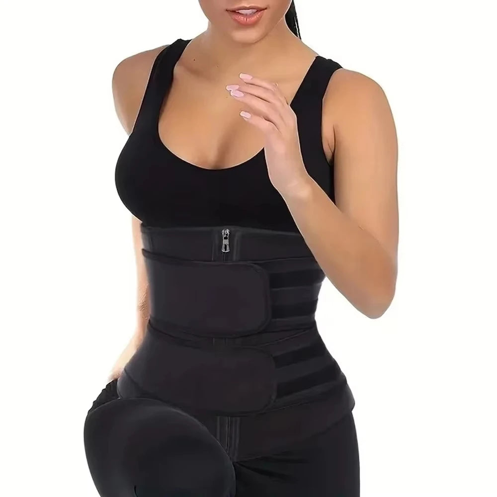 1pc Waist Trainer Slimming Body Shaper Fitness Belt Weight Loss Fat Burning Sport Girdle Sweat Trimmer Workout Cincher Shapewear