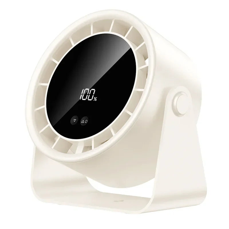A little expert in life 100-Speed Desk Fan Clamp Fan LED Display Office Home Charge Wall-Mounted Hand-Free Fan