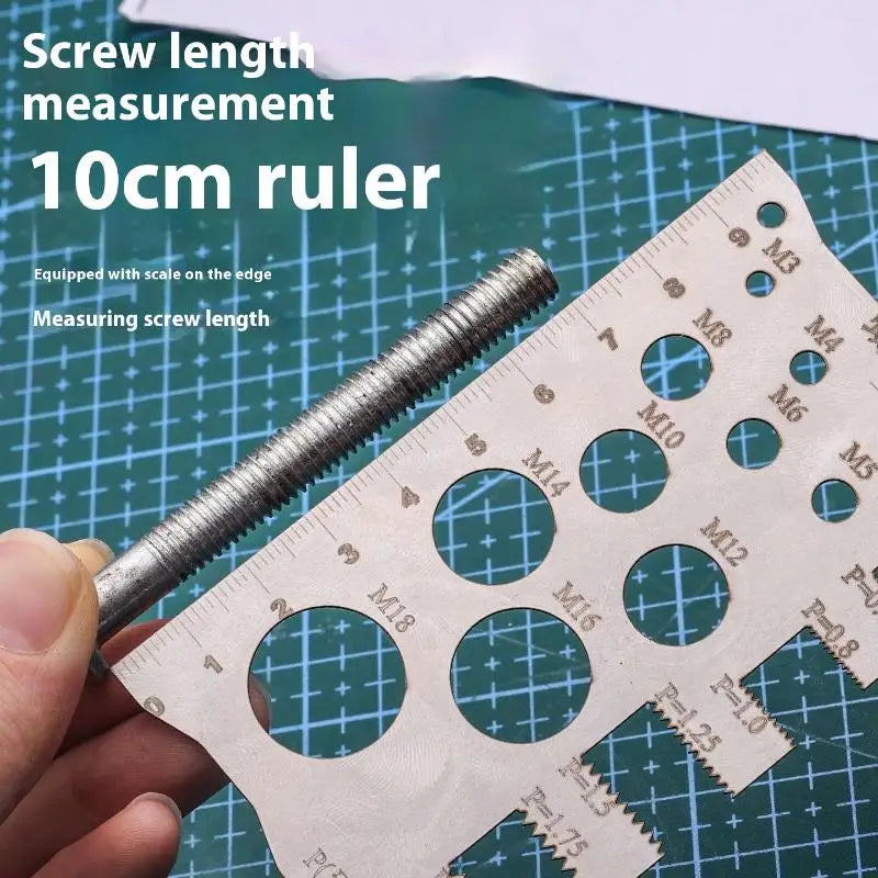 NEW Screw Thread Pitch Gauge Ruler Measuring Tool Bolt Nut Metric Machining Threads Screw Cutting Gauge Angle Model Measuring