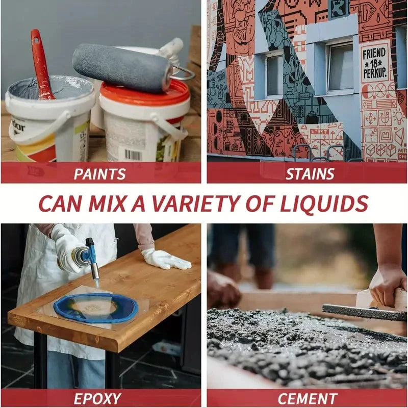 Hexagon Shaft Plaster Paint Mixer Mixing Paddle Rod For Electric Drill Construction Agitator Putty Cement Grouting Mortar Tool