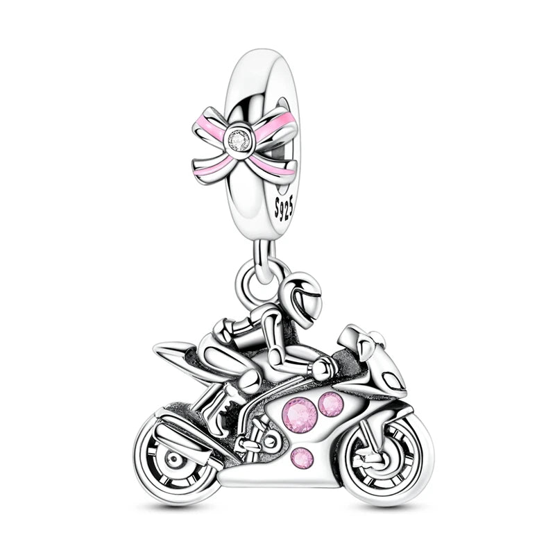 925 Sterling Silver Charms Pendant Beaded Fit Bracelet DIY Boy Girl Family Friendship Charm Making for Women's Fine Jewelry Gift