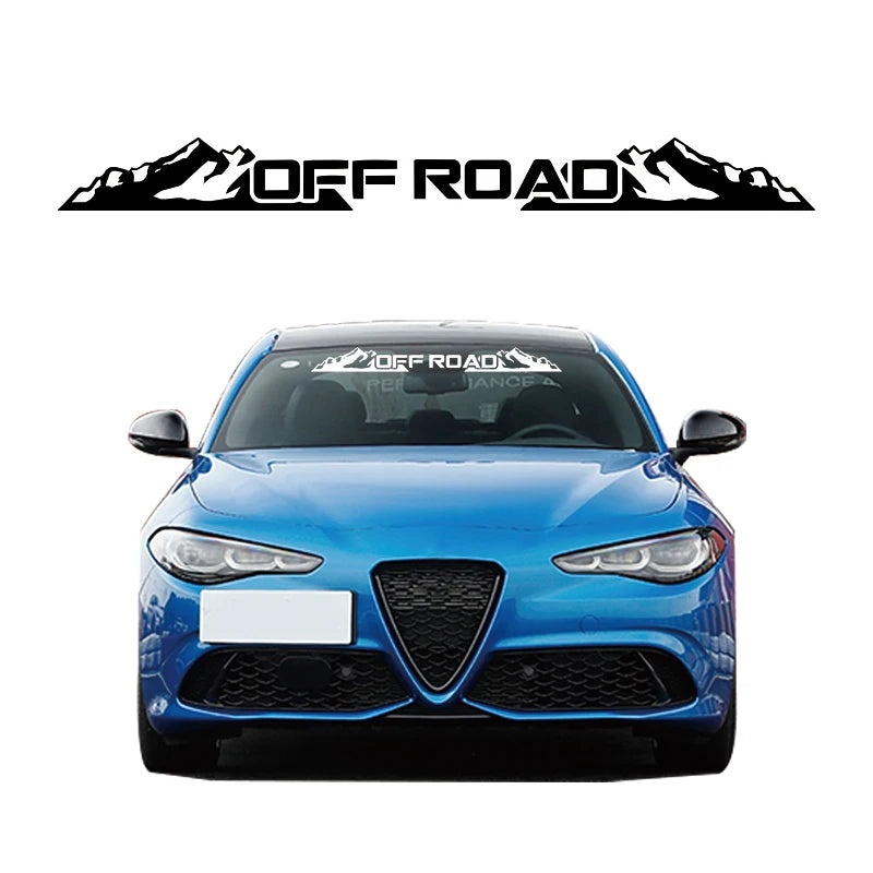 100cmX9cm For OFF ROAD - Windshield Banner Car Stickers Vinyl Decal Back Window Sticker Fits 4x4 Mud Off Road Auto