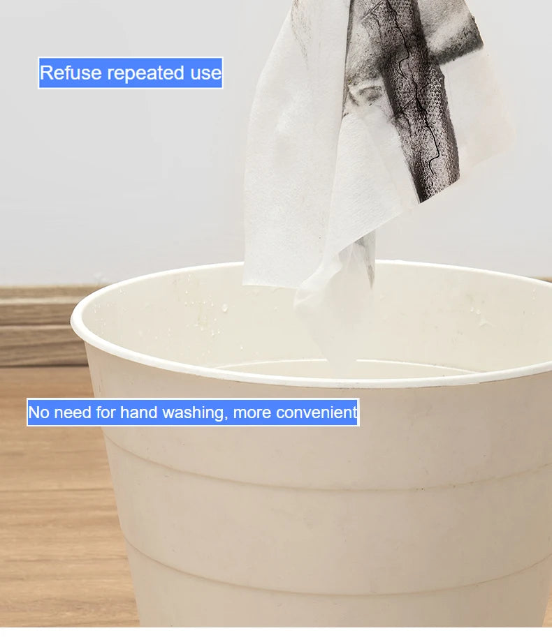 100PCS Electrostatic Precipitator Paper Disposable Cloth Mop Replacement Head for Cleaning Pet Hair and Dust