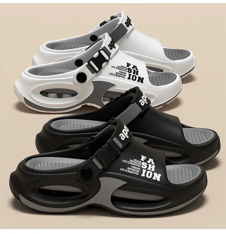 Men Fashion Sport Slippers Indoor Outdoor Sandals Beach Flip Flop Thick Sole Male Slides Summer Non-Slip Men Shower Slippers