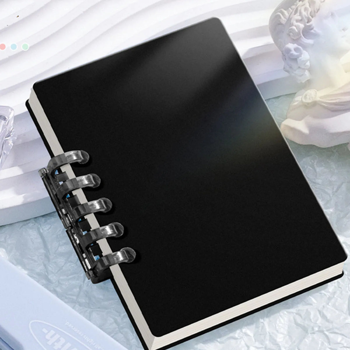 1PC 80 Sheets Portable A7 Mini Loose-Leaf Notebook, Pocket Memo Diary Planner, Agenda Organizer for School & Office Supplies