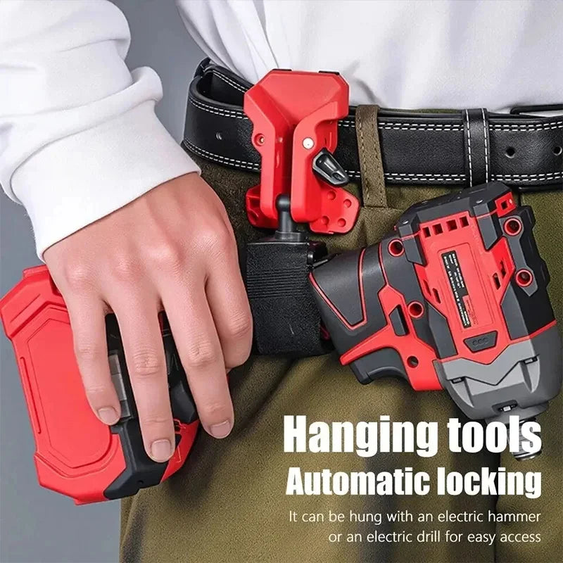 Self-locking Drill Holder Belt Clip Quick Release Heavy Duty Tool Holster for Power Drill Electric Screwdriver Tools Accessories