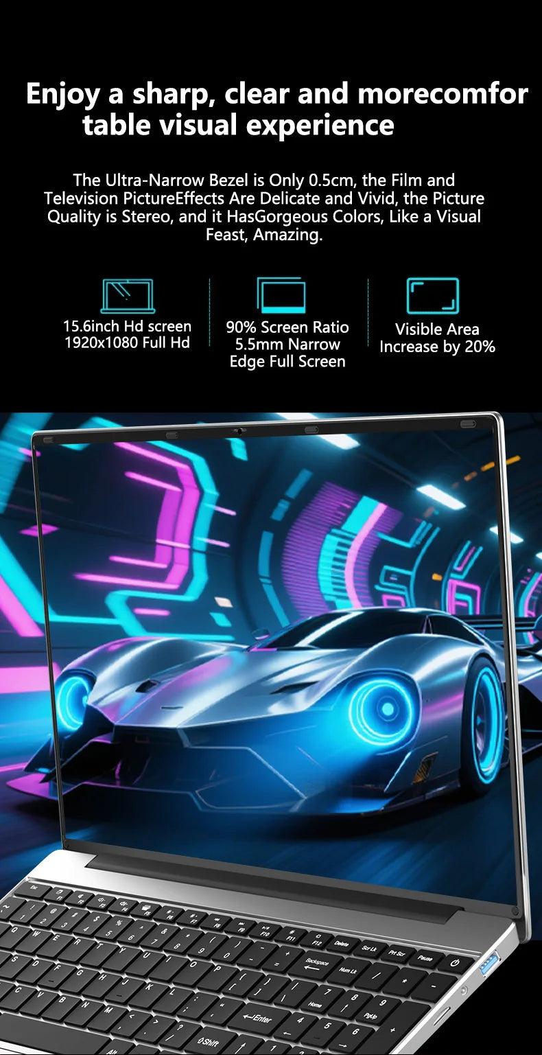 LENO 15.6" Intel Core i9 10980HK Windows 11 Pro Laptop Computer  Portable Notebook PC Office Study 32GB RAM 512GB 1TB 2TB SSD