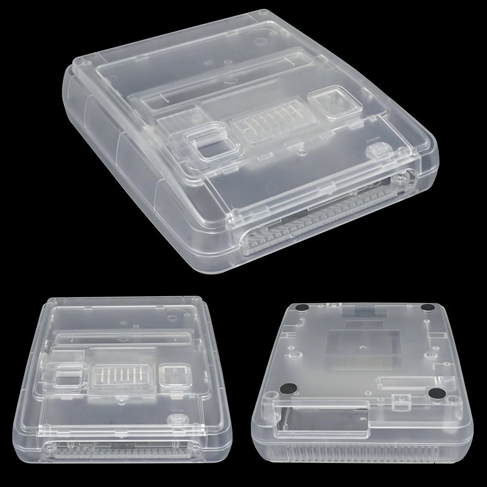 Bitfunx SFC Replacement Case Transparent Box For Super Famicom Console Super NES Game Console