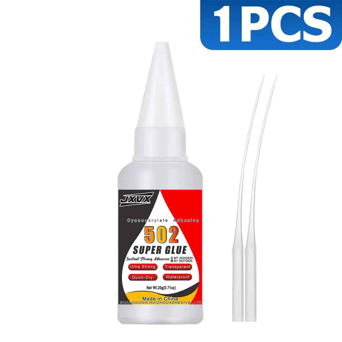 502 Super Glue Quick-drying Strong Cyanoacrylate Glue is used for diy handicraft repair of metal, wood, plastic and ceramics.20g