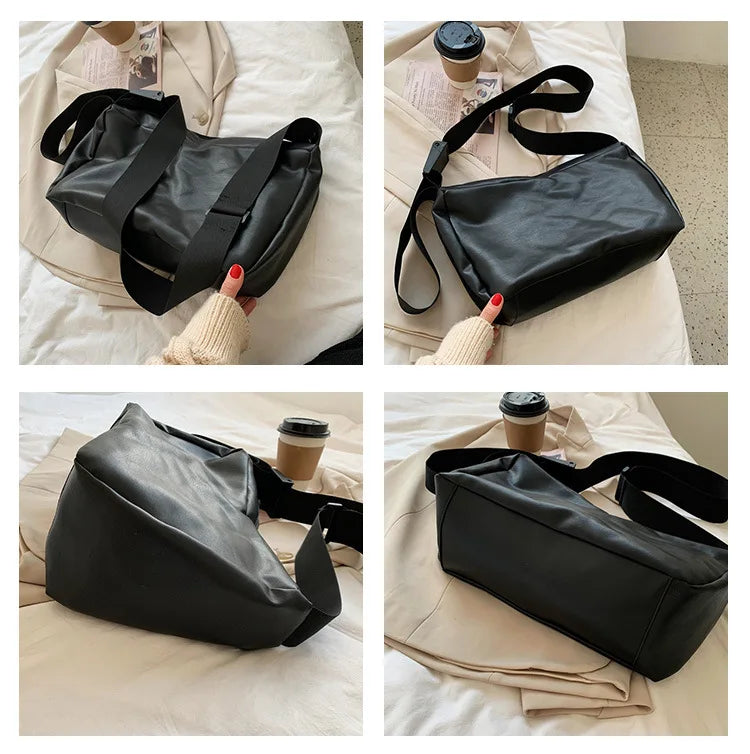 Tilorraine women bag leather large capacity single shoulder bag PU female versatile messenger bag retro style crossbody bag