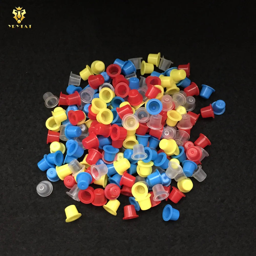 1000pcs 8mm Small Size Tattoo Ink Cups Caps Permanent Makeup Pigment Cups Caps Supply YIC9-1000#