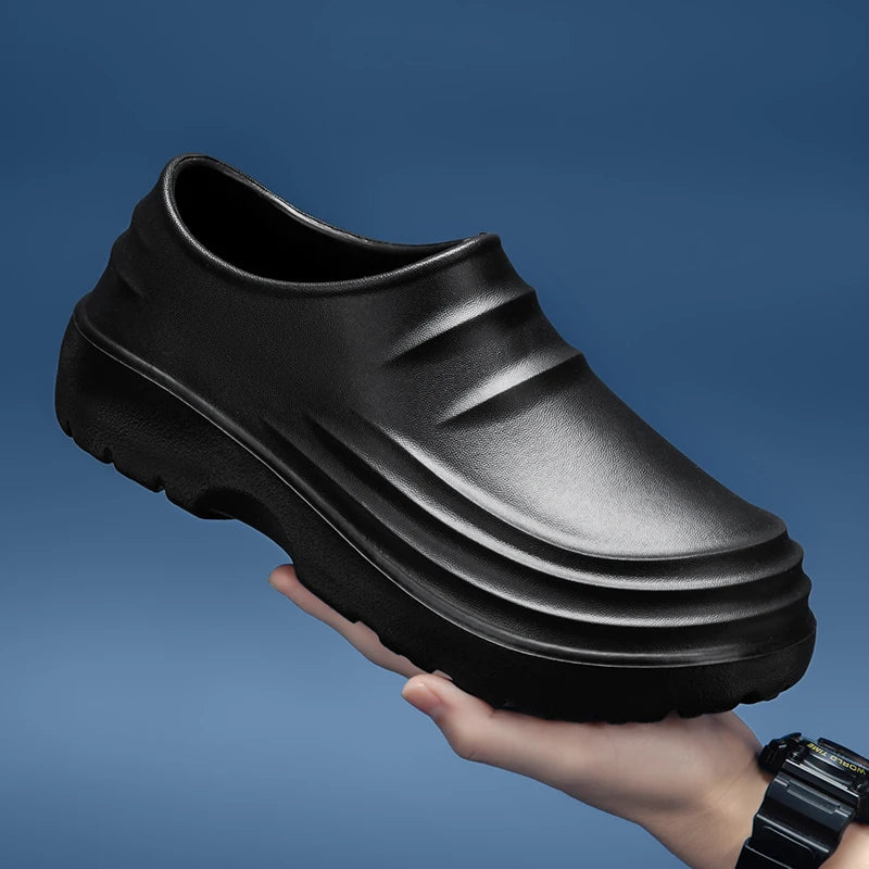 Men's Chef Shoes Summer Spring and Autumn Slippers Men Kitchen Shoes Couple Waterproof Shoes Women Chef Shoes EVA Man Sandals