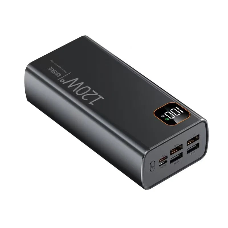 120W PD Digital Display Power Bank 30000mAh Large Capacity Portable External Battery For IPhone Android