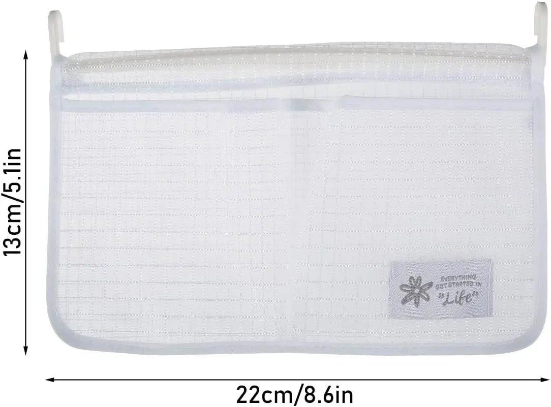 1PC Refrigerator Hanging Mesh Bag Double Compartment Storage Bag Fridge Side Door Organizer for Sauce Packet Kitchen Storage