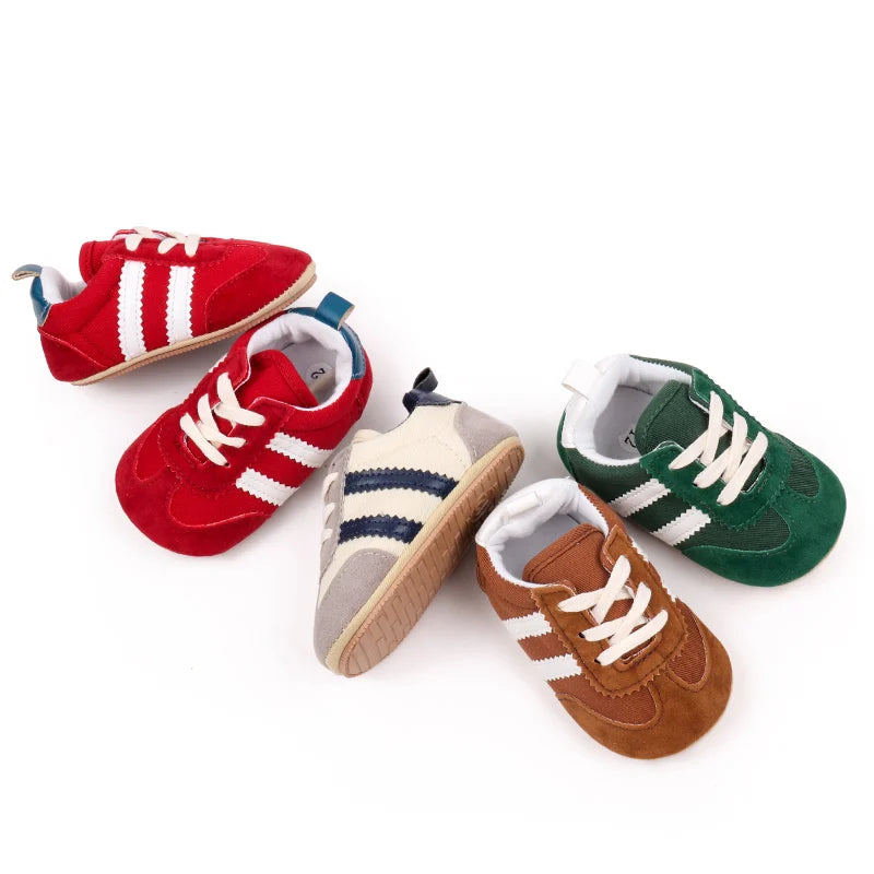 Sapatilhas Desportivas Casuais de Bebé em Alta, Primavera e Outono, Rapazes e Raparigas, Sola em PVC de Alta Qualidade, Sapatos de Pré-caminhada Antiderrapantes BLS4034