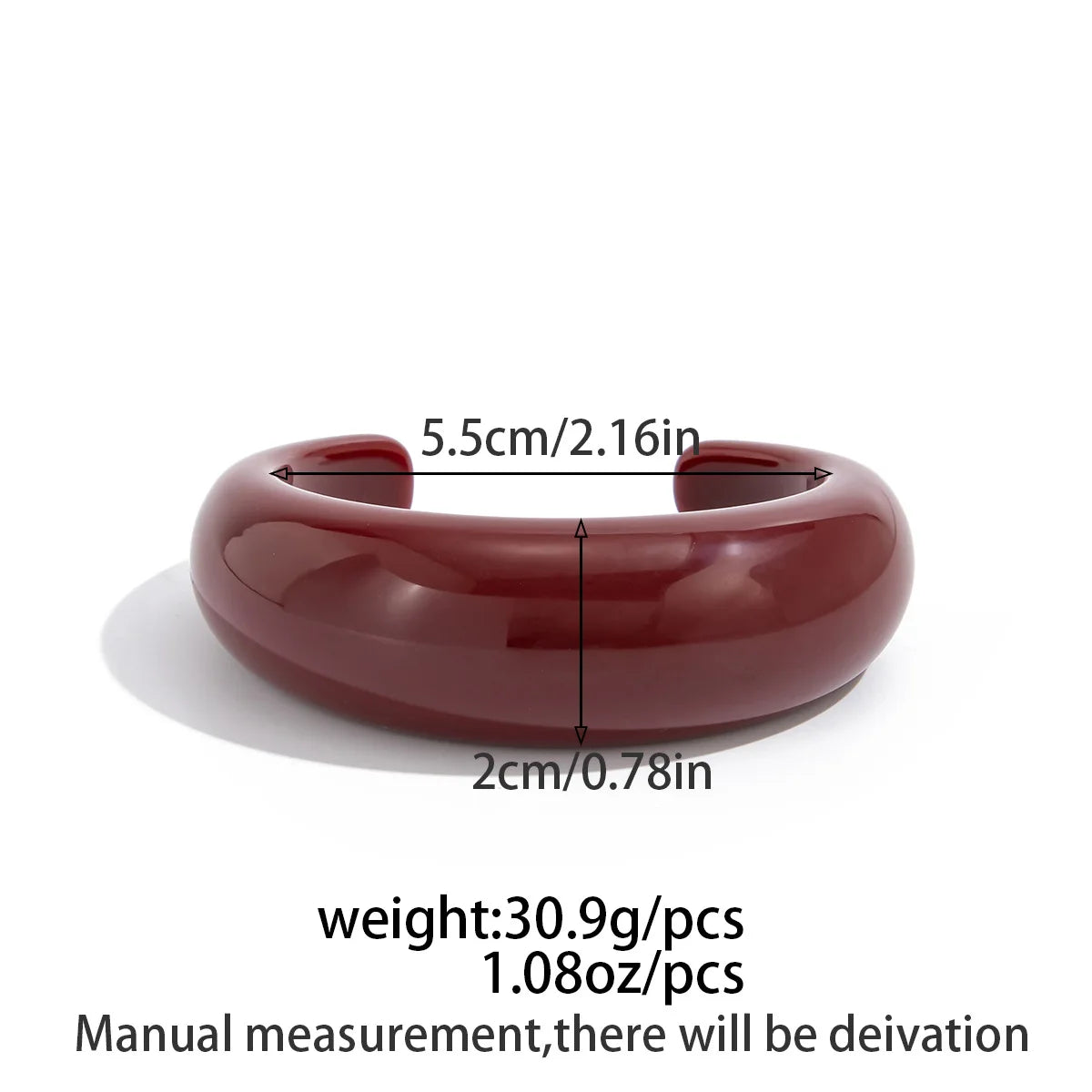 Vintage Red Thick Resin Acrylic Bangles for Women on Hand Goth Geometric Charm Wide Hip Hop Metal Cuff Bangle Aesthetic Jewelry