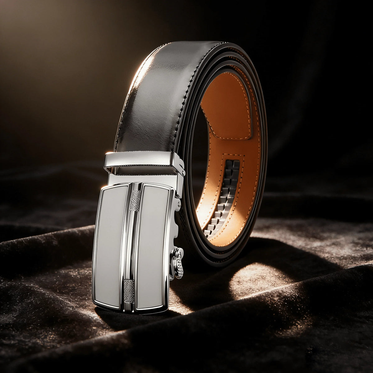 Men's Automatic Genuine Leather Luxury Belt Metal Automatic Buckle Male Waistband Designer High Quality Black Brown Waist Belts
