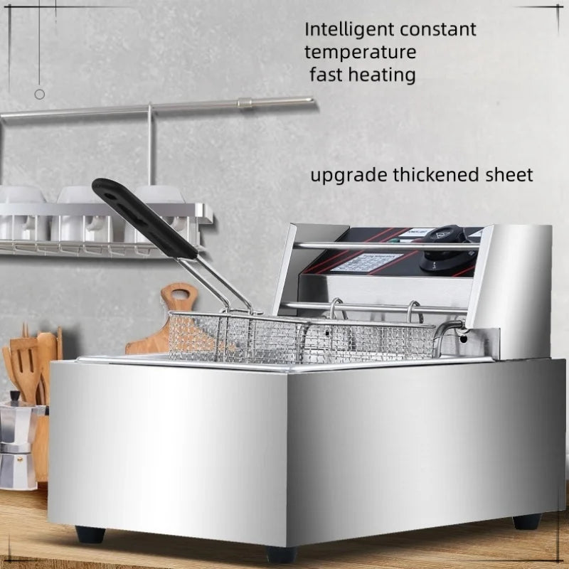 Commercial Desktop Stainless Steel Deep Fryer Western Kitchen French Fries Machine Fried Chicken Oven Electric Frying Oven