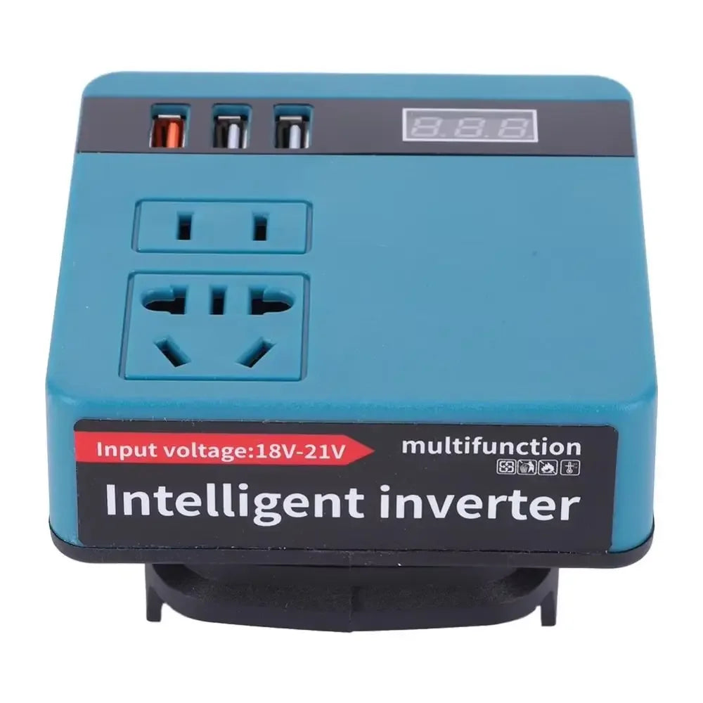 120W Lithium Battery Inverter 3 USB Ports High Power Battery Inverter Multifunction DC 21V To 220V Inverter Adapter for Makita